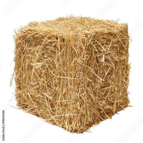 straw bales white background.