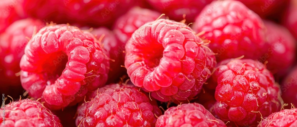 Fresh, vibrant raspberries piled together, showcasing their rich color and texture, perfect for culinary and health-focused imagery. Fresh, vibrant raspberries piled together, showcasing their rich color and texture, perfect for culinary and health-focused imagery.