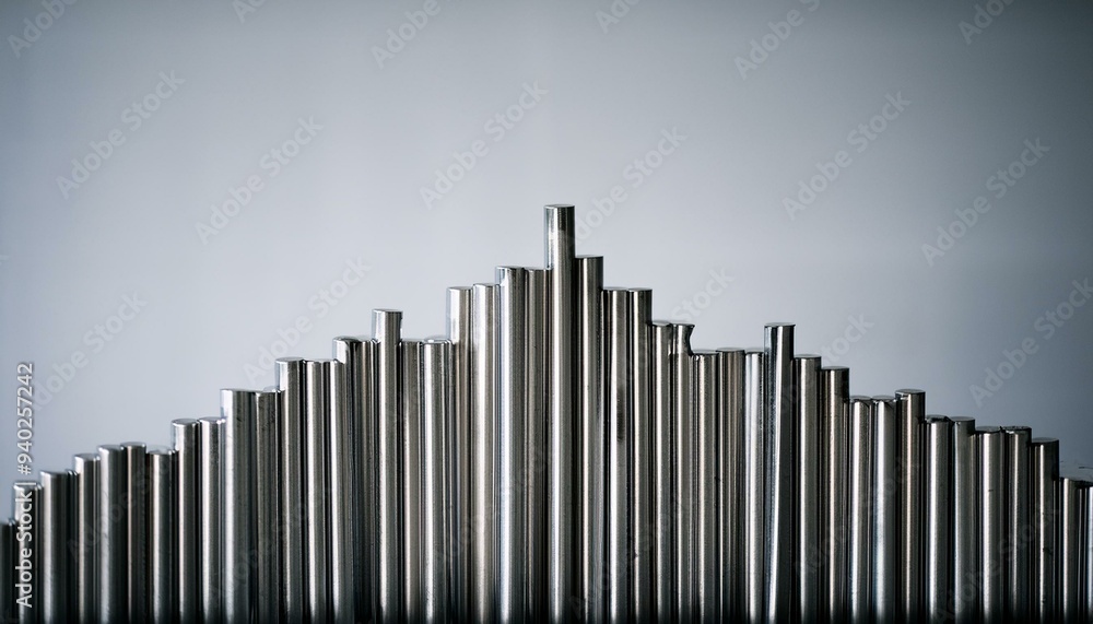 Obraz premium 은색 금속 쇠 막대기