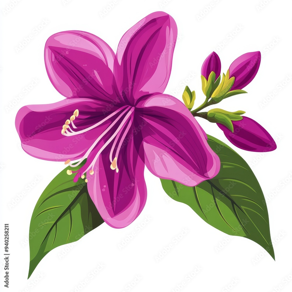 vector graphic of a purple fuchsia flower vector graphic of a purple fuchsia flower