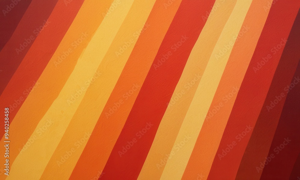 a series of textured, diagonal stripes in a gradient of warm colors ranging from yellow to red a series of textured, diagonal stripes in a gradient of warm colors ranging from yellow to red