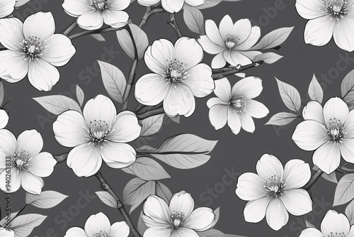 seamless pattern with flowers