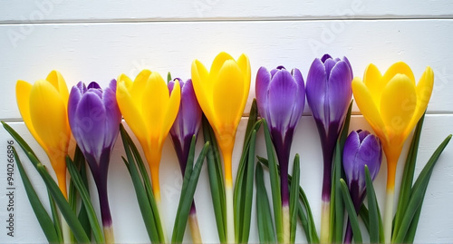 flowers in a row