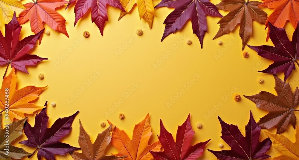 Fototapeta premium autumn leaves border