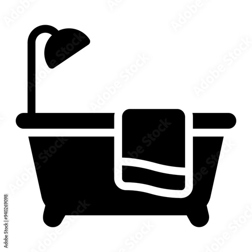 bath glyph icon