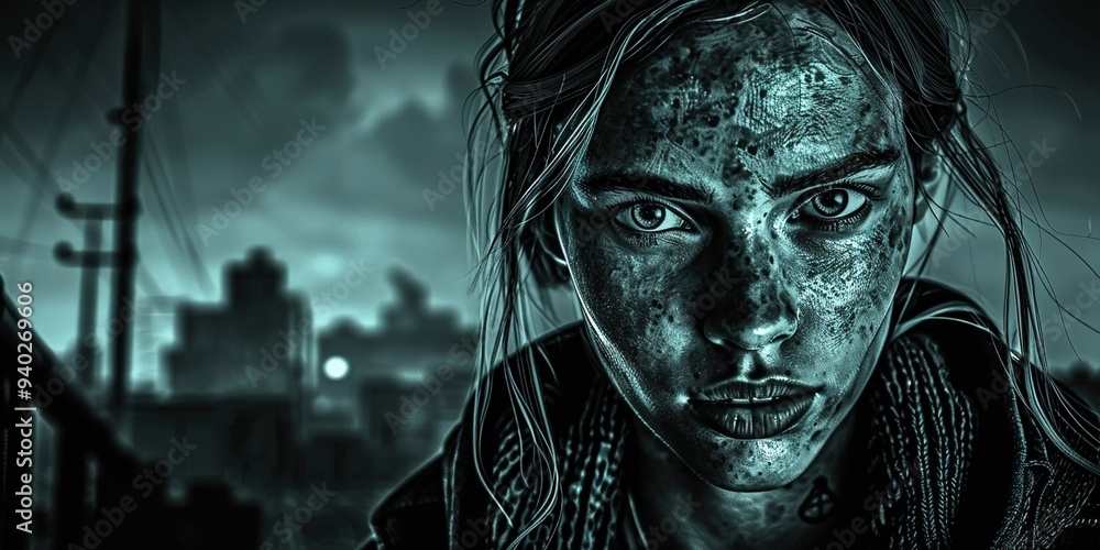 Obraz premium scary halloween zombie