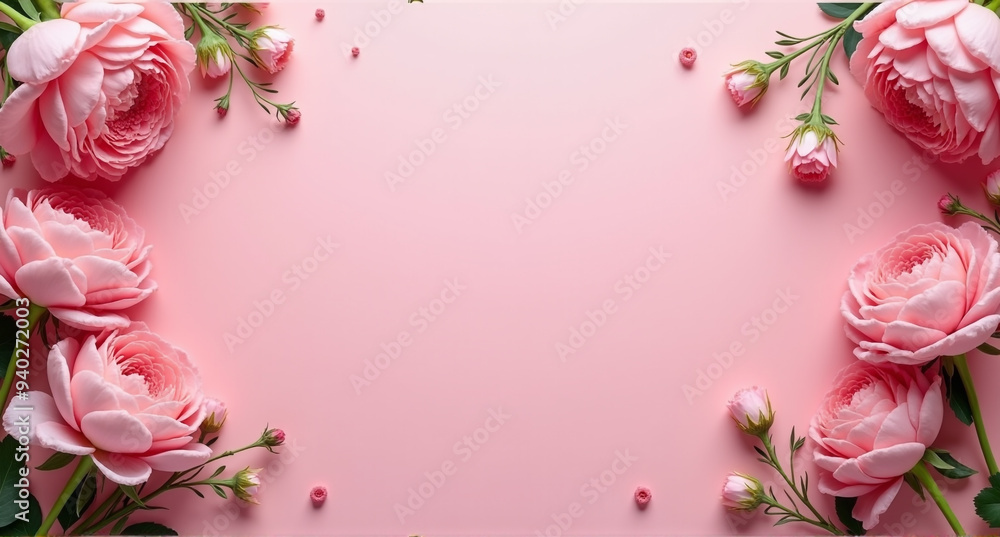 pink rose border pink rose border