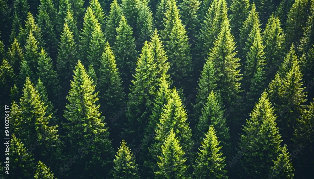 An aerial view of a dense evergreen forest, showcasing a lush canopy of tall pine trees. An aerial view of a dense evergreen forest, showcasing a lush canopy of tall pine trees.