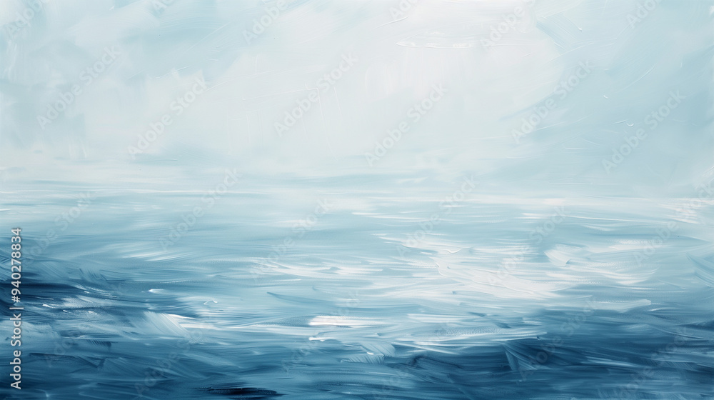 Serene Ocean Scene with Soft Blue Hues and Gentle Waves Serene Ocean Scene with Soft Blue Hues and Gentle Waves