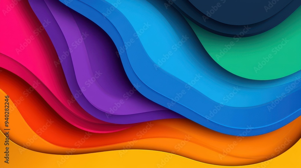 Fototapeta premium Vibrant mesh gradient background in cartoon style, perfect for modern designs and illustrations, creating a lively atmosphere.