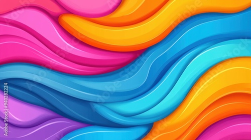 Dive into a vibrant world with this colorful motion wave abstract design, featuring playful textures in a modern style.