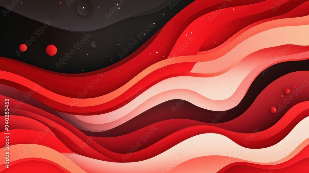 A vibrant red gradient curve flows smoothly, creating a dynamic geometric abstract background with playful textures. A vibrant red gradient curve flows smoothly, creating a dynamic geometric abstract background with playful textures.