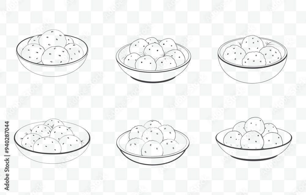 Print Aloo Tikki Art Vector Set Delicious Indian Snack Illustrations and Designs Print Aloo Tikki Art Vector Set Delicious Indian Snack Illustrations and Designs