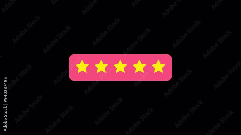 5 star rating animation, simple animated five star animation on black background, review or rating concept for customer feedback, services, products Product Quality, Feedback, Customer review. 5 star rating animation, simple animated five star animation on black background, review or rating concept for customer feedback, services, products Product Quality, Feedback, Customer review.