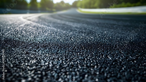 Asphalt Race Track Close-Up