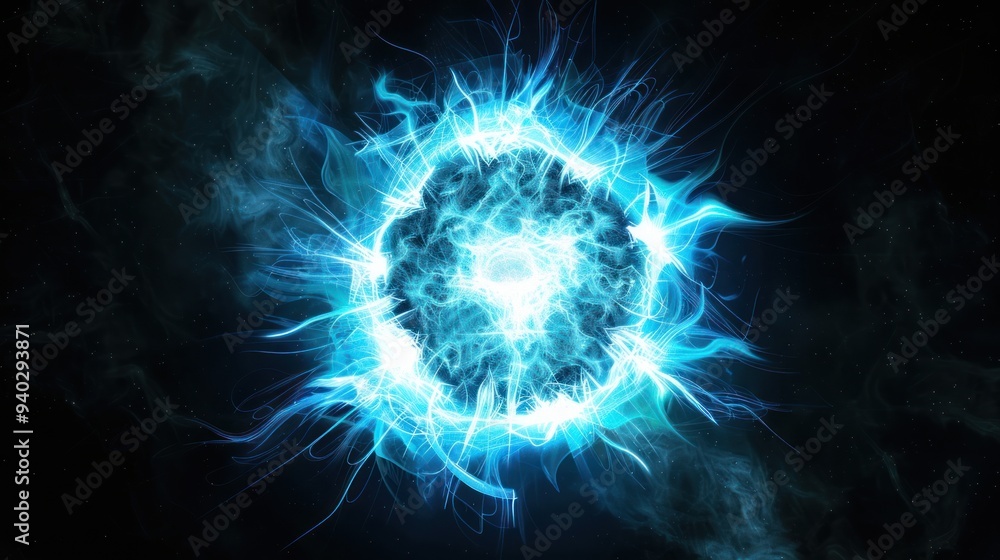 Abstract Blue Energy Orb