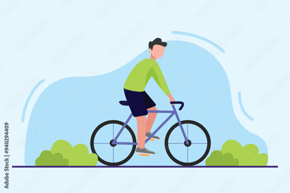 Fototapeta premium Sport concept. Colored flat vector illustration isolated.