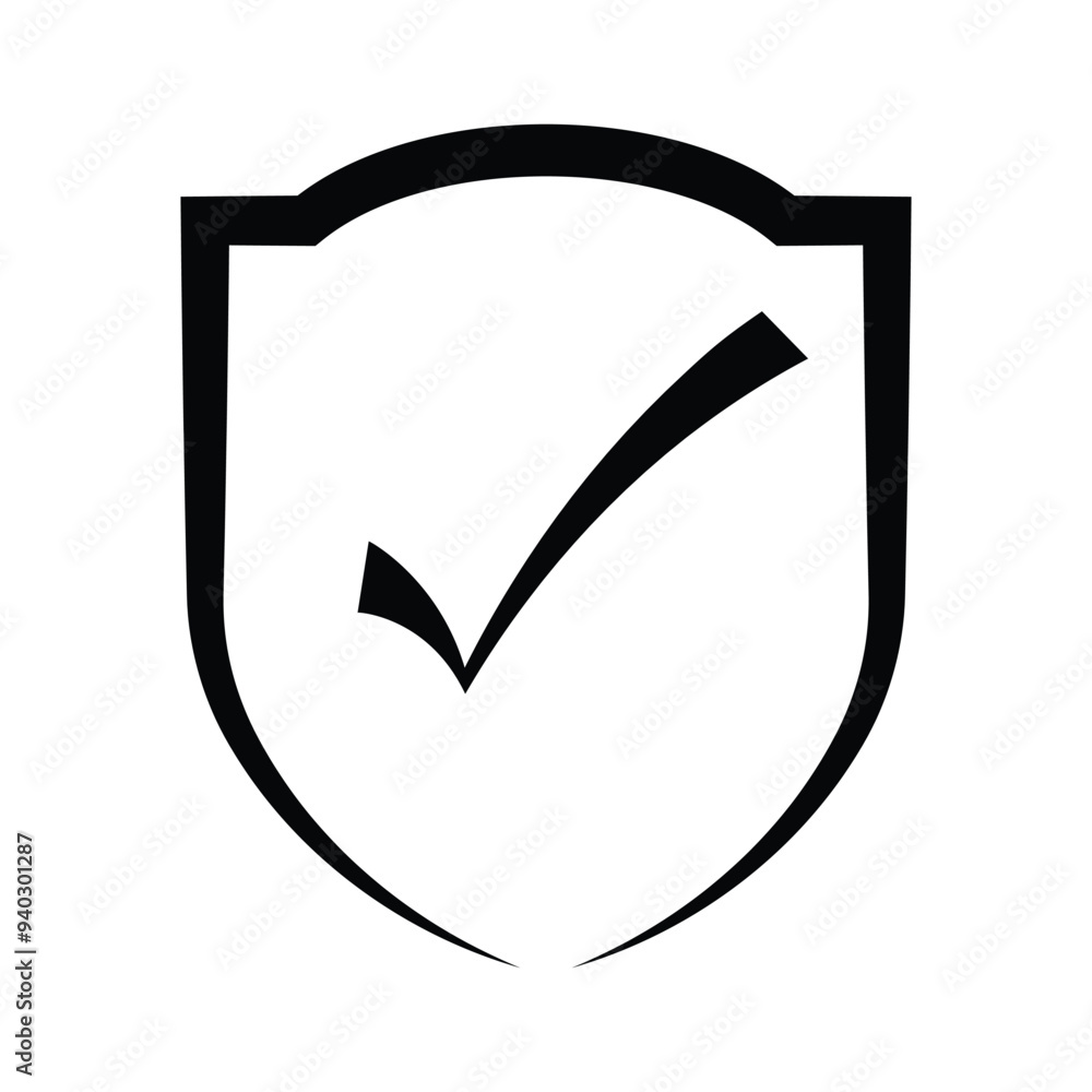 check mark icon in a shield