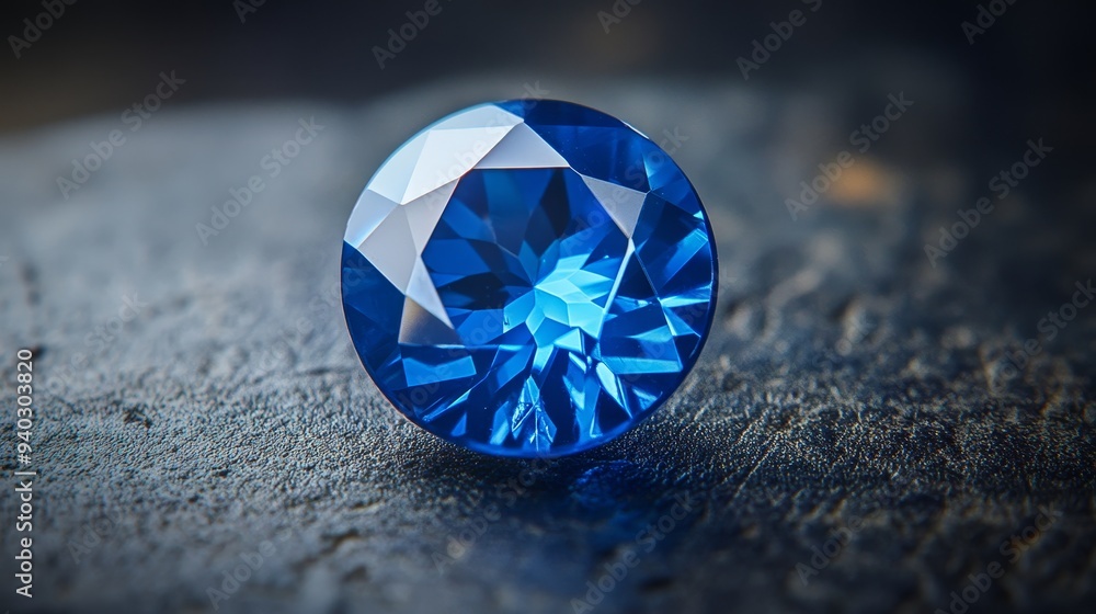 A Macro View of a Deep Blue Gemstone, close-up, macro, diamond, gem A Macro View of a Deep Blue Gemstone, close-up, macro, diamond, gem