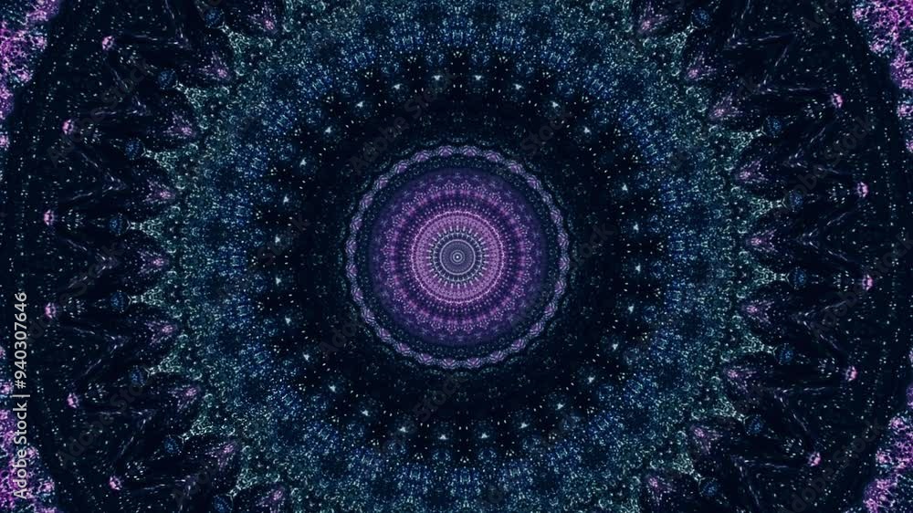 Mandala sparkles. Purple blue round futuristic kaleidoscope ornament dynamic symmetrical abstract pattern flicker motion art background. Mandala sparkles. Purple blue round futuristic kaleidoscope ornament dynamic symmetrical abstract pattern flicker motion art background.