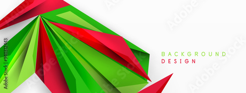 Minimal geometric abstract background. Low poly dynamic triangle design. Trendy techno business template for wallpaper, banner, background or landing