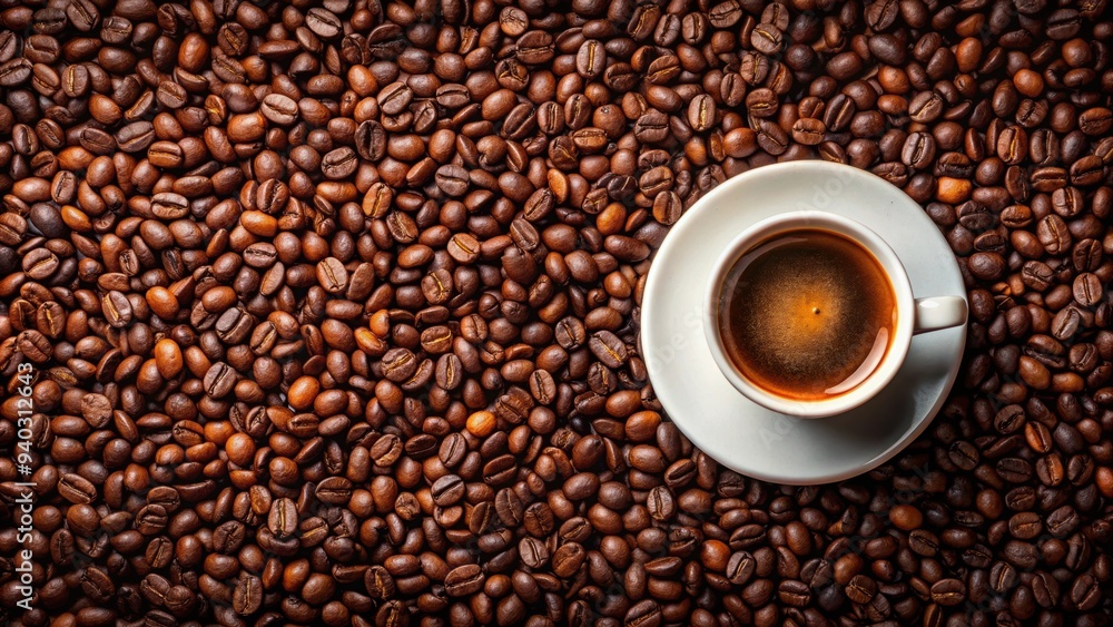 Cup of coffee surrounded by coffee beans, caffeine, aroma, beverage, morning, energizing, roasted, drink, espresso Cup of coffee surrounded by coffee beans, caffeine, aroma, beverage, morning, energizing, roasted, drink, espresso