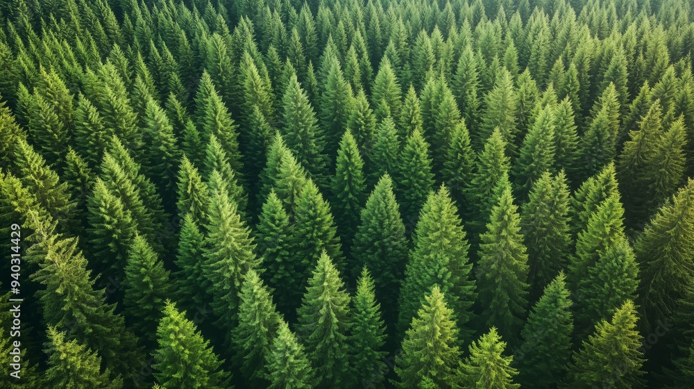 Aerial View of a Lush Evergreen Forest Aerial View of a Lush Evergreen Forest