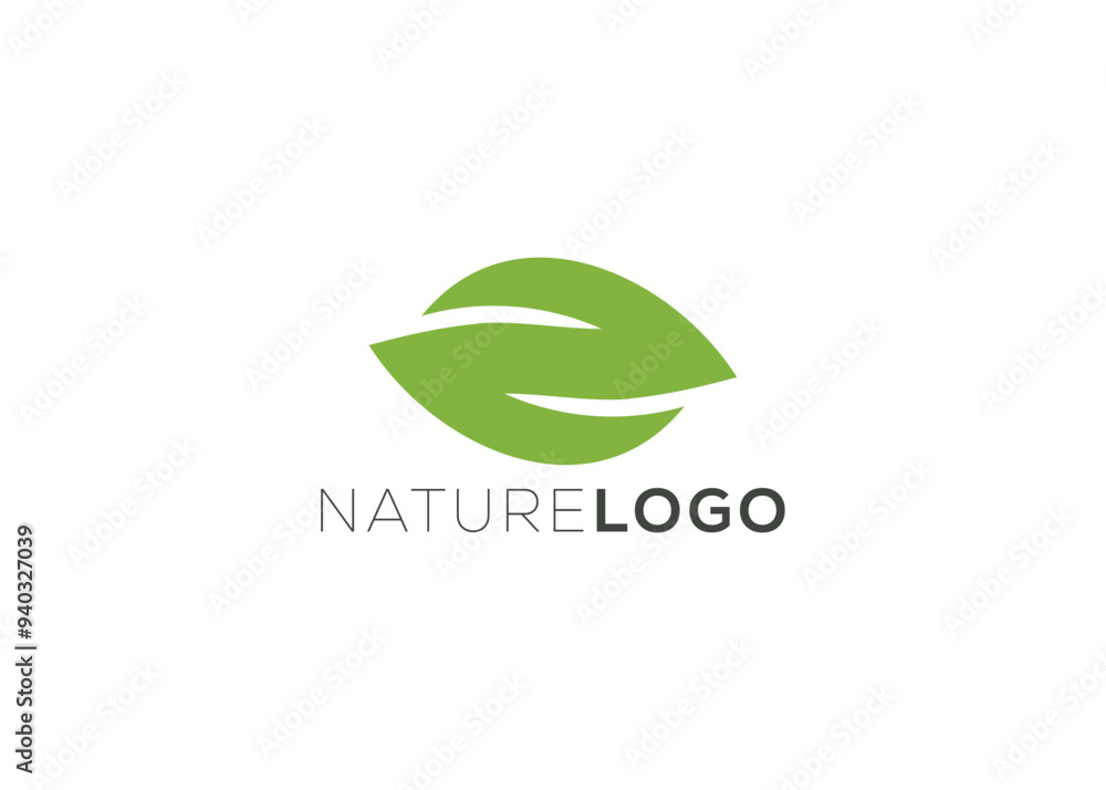 Letter Z Green abstract leaf logo design template