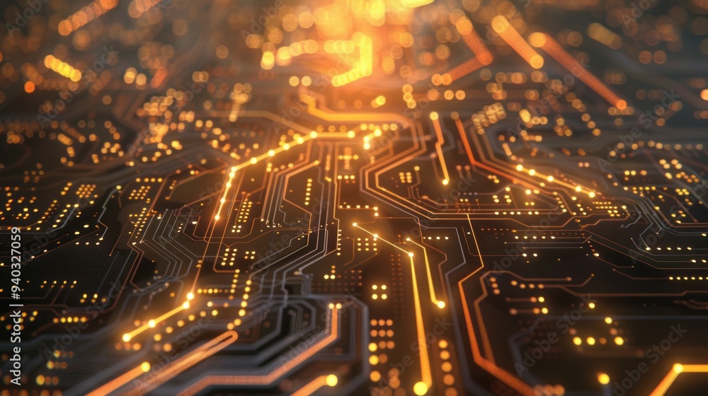 Abstract technology background with futuristic blue circuit board design featuring network lines and digital connectivity, 3d render of electronic computer circuit board illustrating advanced data com Abstract technology background with futuristic blue circuit board design featuring network lines and digital connectivity, 3d render of electronic computer circuit board illustrating advanced data com