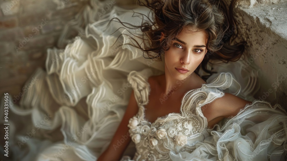 Fototapeta premium bride in a wedding dress