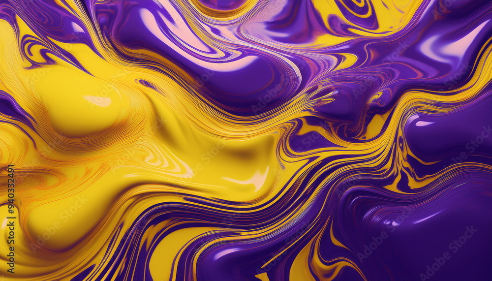 Fototapeta premium abstact paint color of purple and yellow