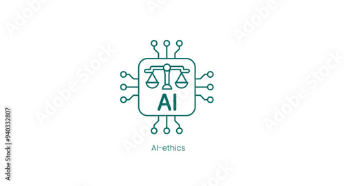 AI Ethics Principles Vector Icon Design