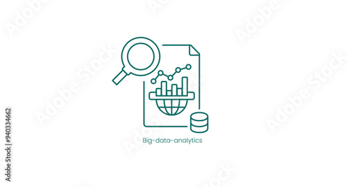 Big Data Analytics Insights Vector Icon