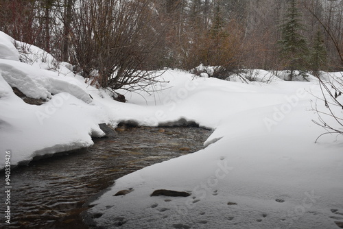 Breaks in the river ice