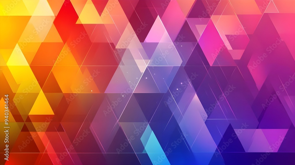 Abstract Colorful Triangle Geometric Background Abstract Colorful Triangle Geometric Background