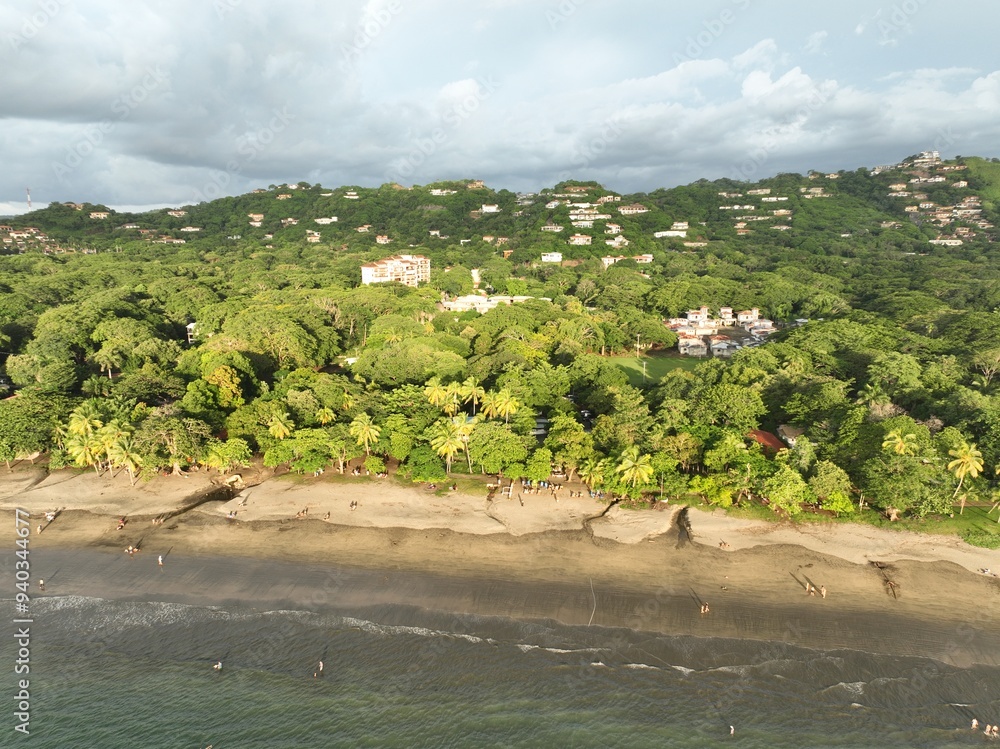 Aerial View of Playa Hermosa in Guanacaste, Costa Rica