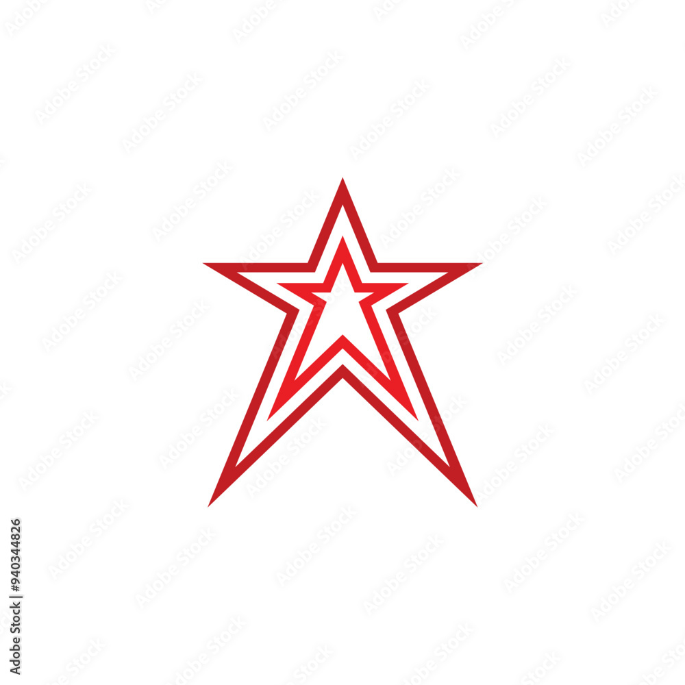 red star on white red star on white