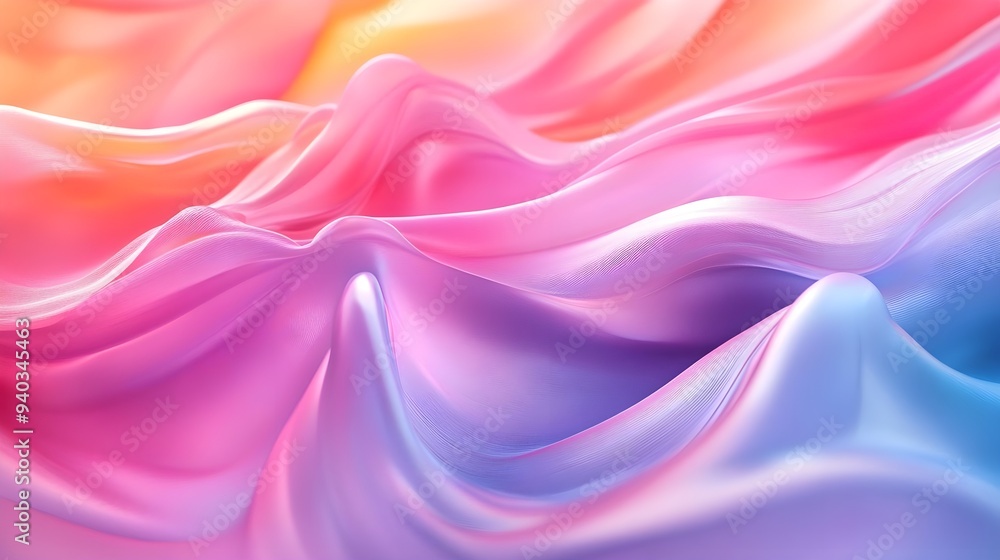 Fototapeta premium Abstract Pink, Blue & Purple Flowing Background