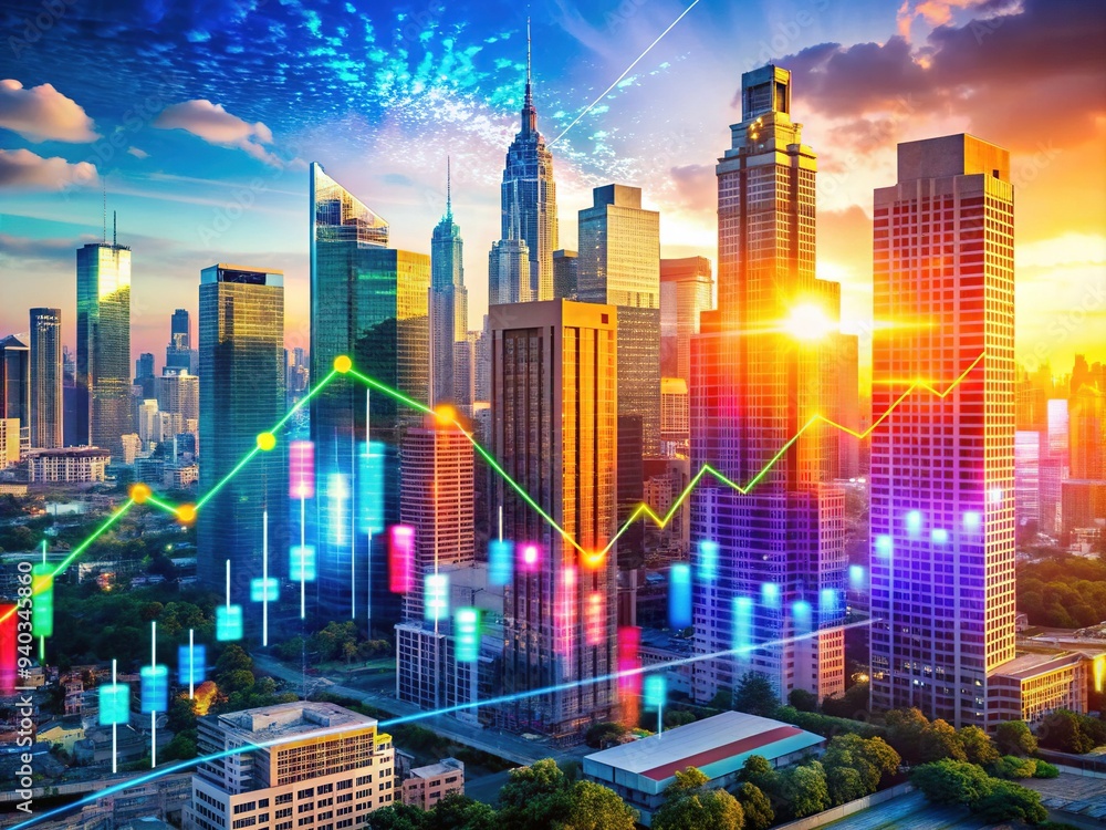 A vibrant collage of financial icons, graphs, and charts layered over a cityscape background, symbolizing the dynamic and fast-paced world of modern finance. A vibrant collage of financial icons, graphs, and charts layered over a cityscape background, symbolizing the dynamic and fast-paced world of modern finance.