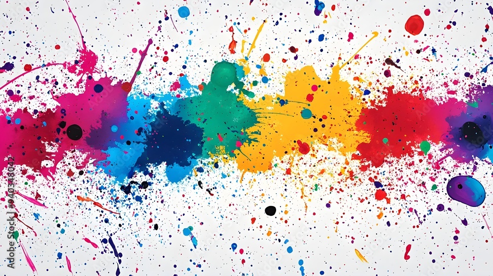 Colorful Paint Splatter Abstract Background Colorful Paint Splatter Abstract Background