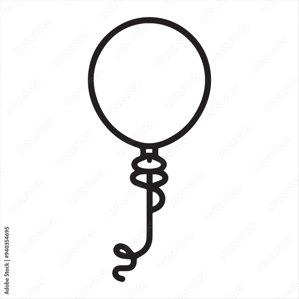 Fototapeta premium Balloon Icon. symbol silhouette vector on a white background