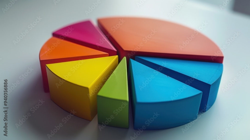 Obraz premium Market Share: A measure of a company's sales as a percentage of total market sales over time, reflecting its competitiveness and market impact. 