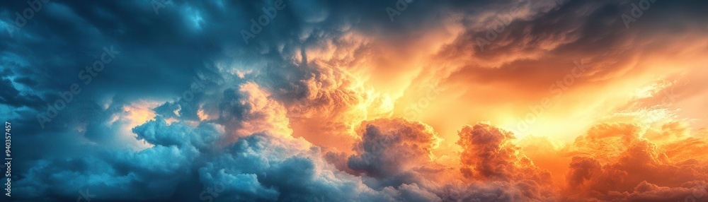 Cold front moving in with heavy clouds and wind, changing weather, turbulent atmosphere Cold front moving in with heavy clouds and wind, changing weather, turbulent atmosphere