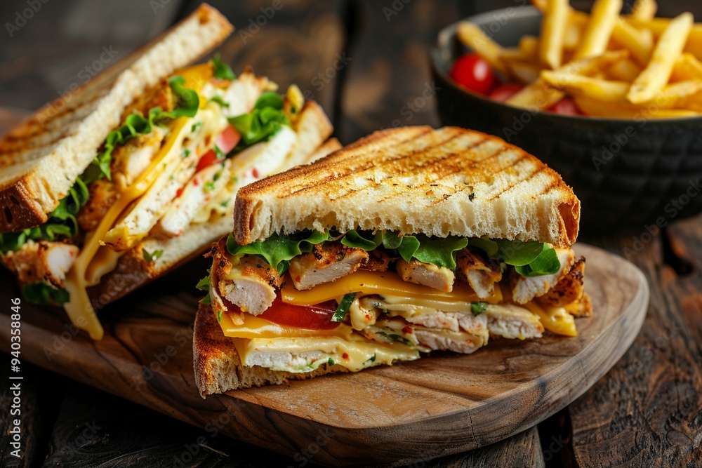 sandwich with french fries sandwich with french fries