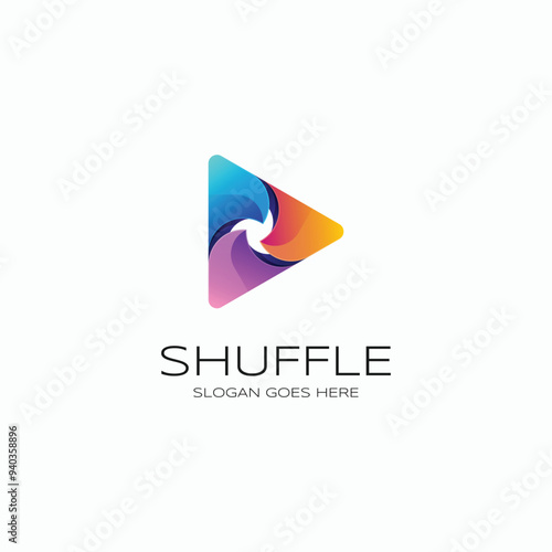 Free Download Vector Logo Illustration Play Button Gradient Colorful Style - GFXLoad