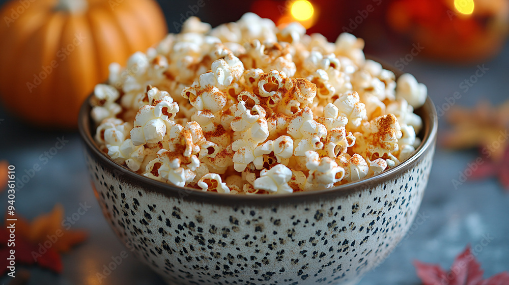 a bowl of popcorn in a bowl with a glowing blue rim. a bowl of popcorn in a bowl with a glowing blue rim.