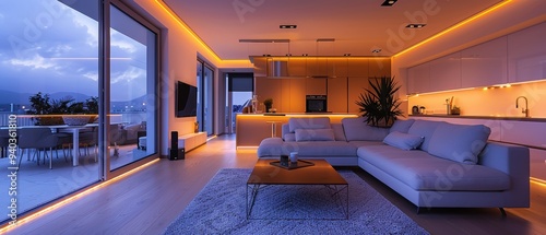 Illuminating the Future: Ultra-Modern Smart Home Lighting Solutions for Technology-Driven Living photo