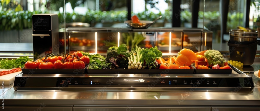 Futuristic Robotic Assistant Revolutionizing the High-Tech Kitchen Experience Futuristic Robotic Assistant Revolutionizing the High-Tech Kitchen Experience