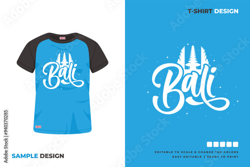 bali lettering t shirt design