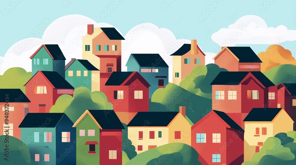 a vector of smart village for background which is very beautiful a vector of smart village for background which is very beautiful